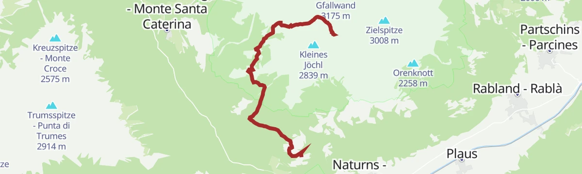 Route map: Croda del Clivo